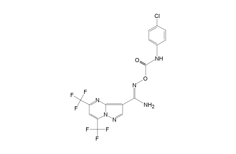 5,7-BIS(TRIFLUOROMETHYL)-O-[(p-CHLOROPHENYL)CARBAMOYL]PYRAZOLO[1,5-a]PYRIMIDINE-3-CARBOXAMIDOXIME