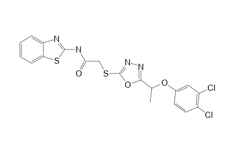 N-(BENZOTHIAZOL-2-YL)-2-[5-[1-(3,4-DICHLOROPHENOXY)-ETHYL]-1,3,4-OXADIAZOLE-2-YL-THIO]-ACETAMIDE