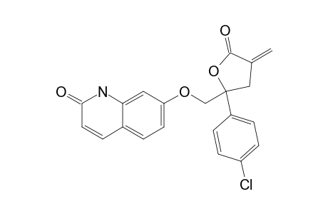 7-[[2-(4-CHLOROPHENYL)-2,3,4,5-TETRAHYDRO-4-METHYLENE-5-OXO-2-FURANYL]-METHOXY]-QUINOLIN-2(1H)-ONE