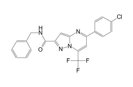 pyrazolo[1,5-a]pyrimidine-2-carboxamide, 5-(4-chlorophenyl)-N-(phenylmethyl)-7-(trifluoromethyl)-