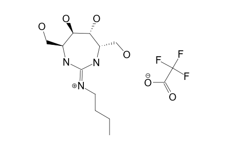 (4S,5R,6R,7S)-5,6-DIHYDROXY-4,7-DIHYDROXYMETHYL-1,3-DIAZEPAN-2-(N-BUTYL)-IMINIUM-TRIFLUOROACETATE