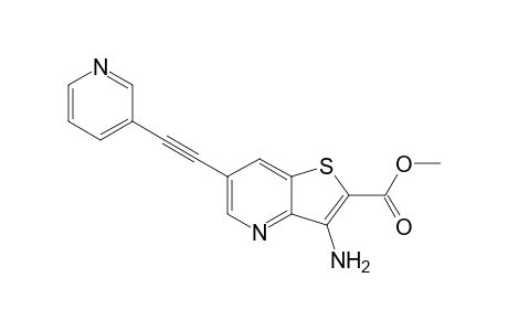 Methyl 3-amino-6-[2-(pyridin-3-yl)ethynyl]thieno[3,2-b]pyridine-2-carboxylate