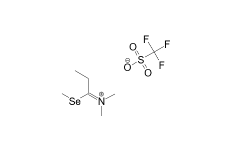 DIMETHYL-N-(1-METHYLSELENENYLPROPYLIDENE)-AMINIUM-TRIFLUOROMETHANESULFONATE;MAJOR