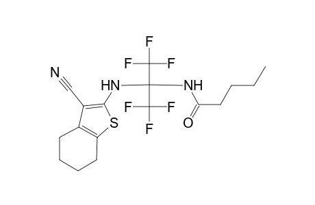 N-[1-[(3-Cyano-4,5,6,7-tetrahydro-1-benzothien-2-yl)amino]-2,2,2-trifluoro-1-(trifluoromethyl)ethyl]pentanamide