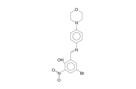 4-Bromo-2-((E)-([4-(4-morpholinyl)phenyl]imino)methyl)-6-nitrophenol