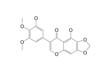 5,3'-DIHYDROXY-4',5'-DIMETHOXY-6,7-METHYLENEDIOXY-ISOFLAVONE