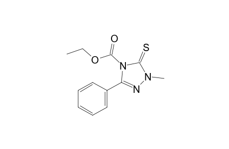 1-methyl-3-phenyl-5-thioxo-delta square-1,2,4-triazoline-4-carboxylic acid, ethyl ester