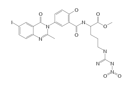 2-HYDROXY-5-(6-IODO-2-METHYL-4-OXO-3,4-DIHYDRO-3-QUINAZOLINYL)-BENZOYL-NITRO-(ARGININE)-METHYLESTER