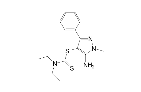 5-amino-1-methyl-3-phenyl-1H-pyrazol-4-yl-diethylamino-dithioformate