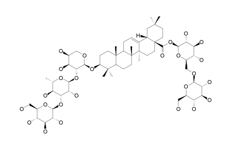 SCABIOSAPONIN-F;3-O-BETA-D-GLUCOPYRANOSYL-(1->3)-ALPHA-L-RHAMNOPYRANOSYL-(1->2)-BETA-D-XYLOPYRANOSYLOLEANOLIC-ACID-28-O-BETA-D-GLUCOPYRANOSYL-(1->6