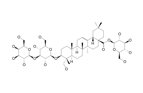 CARYOCAROSIDE_II-2;3-O-BETA-D-GALACTOPYRANOSYL-(1->3)-BETA-D-GLUCOPYRANOSYLHEDERAGENIN_28-O-BETA-GLUCOPYRANOSYLESTER