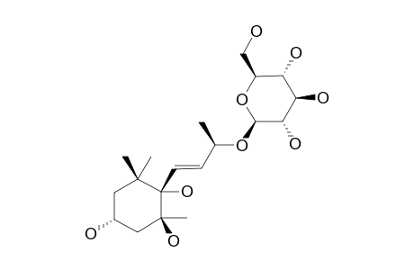 BRIDELIONOSIDE-B;(3R,5S,6S,7E,9R)-MEGASTIGMAN-7-ENE-3,5,6,9-TETROL-9-O-BETA-D-GLUCOPYRANOSIDE