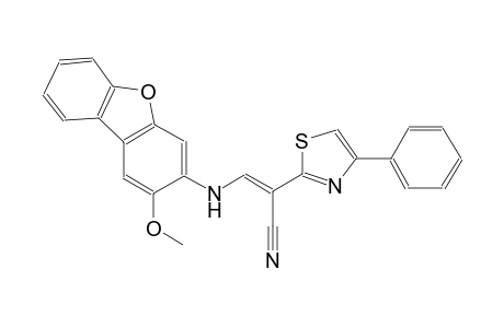 (2E)-3-[(2-methoxydibenzo[b,d]furan-3-yl)amino]-2-(4-phenyl-1,3-thiazol-2-yl)-2-propenenitrile