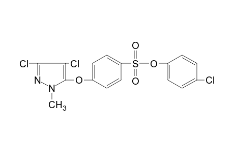 p-[(3,4-DICHLORO-1-METHYLPYRAZOL-5-YL)OXY]BENZENESULFONIC ACID, p-CHLOROPHENYL ESTER