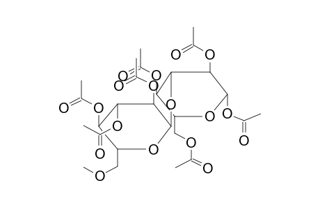 1,2,4,6-TETRA-O-ACETYL-3-O-(2,3,4-TRI-O-ACETYL-6-O-METHYL-ALPHA-D-GLUCOPYRANOSYL)-BETA-D-GLUCOPYRANOSE (BETA-NIGEROSE HEPTAACETATE)