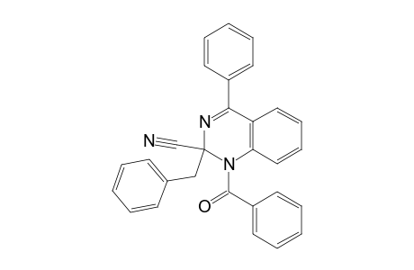 2-Quinazolinecarbonitrile, 1-benzoyl-1,2-dihydro-4-phenyl-2-(phenylmethyl)-