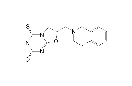 2,3,6,7-TETRAHYDRO-7-[(2-(1,2,3,4-TETRAHYDROISOQUINOLINE)-METHYL]-4H-OXAZOLO-[3.2-A]-1,3,5-TRIAZIN-2-ONE-4-THIONE