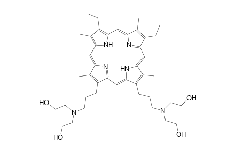 2,7,12,18-Tetramethyl-3,8-diethyl-13,17-bis[3-N,N-bis(2-hydroxyethyl)aminopropyl]porphydrin