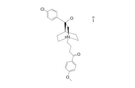 3-PARA-CHLOROPHENYL-3-HYDROXY-N-(4'-PARA-METHOXYPHENYL-4'-OXOBUTYL)-QUINUClIDINIUM_IODIDE