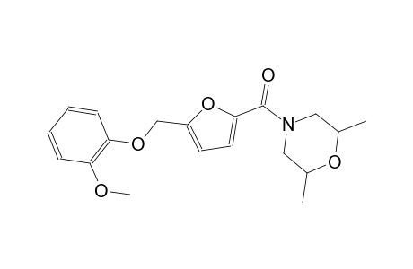 4-{5-[(2-methoxyphenoxy)methyl]-2-furoyl}-2,6-dimethylmorpholine