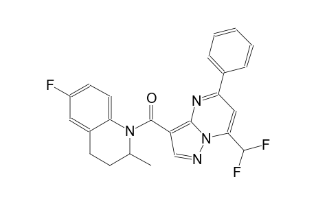 1-{[7-(difluoromethyl)-5-phenylpyrazolo[1,5-a]pyrimidin-3-yl]carbonyl}-6-fluoro-2-methyl-1,2,3,4-tetrahydroquinoline