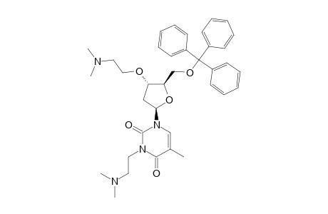 3,3'-O-BIS-(2-DIMETHYLAMINOETHYL)-5'-O-TRITYLTHYMIDINE