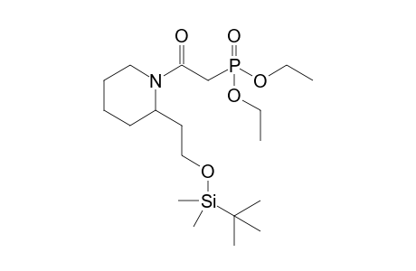 Diethyl (2-{2-[2-(tert-Butyldimethylsilanyloxy)ethyl]piperidin-1-yl}-2-oxoethyl)phosphonate