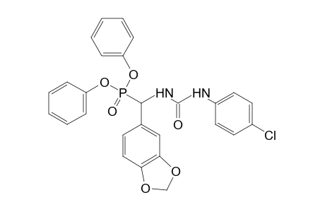 1-(p-chlorophenyl)-3-(alpha-phosphonopiperonyl)urea, diphenyl ester