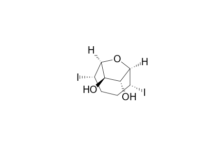 (1S*,2S*,5R*,6R*,7R*,8R*)-2,5-Diiodo-9-oxabicyclo[4.2.1]nonan-7,8-diol