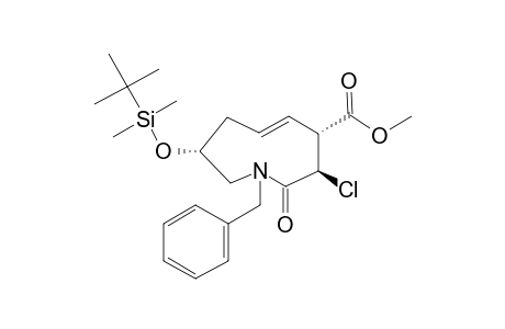 (PR)-(E)-(3R,4R,8R)-N-BENZYL-8-(TERT.-BUTYLDIMETHYLSILOXY)-3-CHLORO-4-METHOXYCARBONYL-2,3,4,7,8,9-HEXAHYDRO-1H-AZONIN-2-ONE