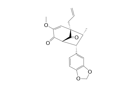 DENUDADIONE-C;(1S,5S,6S,7R)-5-ALLYL-6-METHYL-3-METHOXY-7-(3,4-METHYLENEDIOXYPHENYL)-BICYCLO-[3.2.1]-OCT-3-EN-2,8-DIONE