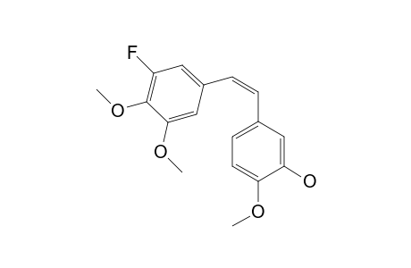 3-FLUORO-4,4',5-TRIMETHOXY-3'-HYDROXY-Z-STILBENE;FLUORCOMBSTATIN