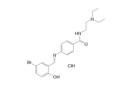 p-[(5-BROMOSALICYLIDENE)AMINO]-N-[2-(DIETHYLAMINO)ETHYL]BENZAMIDE, MONOHYDROCHLORIDE