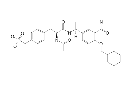 (4-[(S)-2-ACETYLAMINO-2-[(S)-1-(3-CARBAMOYL-4-CYCLOHEXYLMETHOXYPHENYL)-ETHYLCARBAMOYL]-ETHYL]-BENZYL)-PHOSPHONIC-ACID