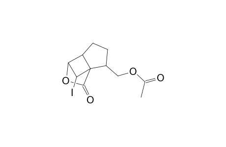 5-Acetoxymethyl-9-iodo-8-oxatricyclo[4.2.1.0(2,6)]nonan-7-one