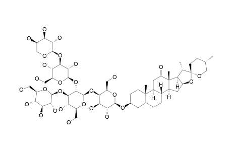 (25R)-3-BETA-[(O-ALPHA-L-ARABINOPYRANOSYL-(1->3)-BETA-D-GLUCOPYRANOSYL-(1->2)-O-[BETA-D-GLUCOPYRANOSYL-(1->3)]-O-BETA-D-GLUCOPYRANOSYL-(1->4)-BETA-