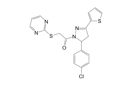 1-[(PYRIMIDIN-2-YL)-THIOACETYL]-3-(2-THIENYL)-5-(4-CHLOROPHENYL)-2-PYRAZOLINE