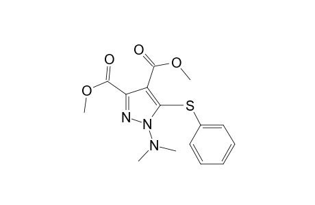 1H-Pyrazole-3,4-dicarboxylic acid, 1-(dimethylamino)-5-(phenylthio)-, dimethyl ester