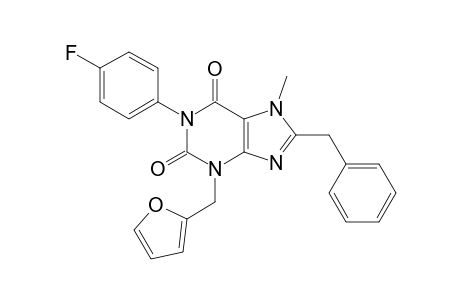 8-BENZYL-1-(4-FLUORO-PHENYL)-7-METHYL-3-FURFURYL-XANTHINE