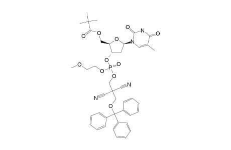 5'-O-PIVALOYLTHYMIDINE_3'-[2-METHOXYETHYL,2,2-BIS-(CYANO)-3-(4,4'-DIMETHOXYTRITYLOXY)-PROPYL]-PHOSPHATE;DIASTEREOMER_1