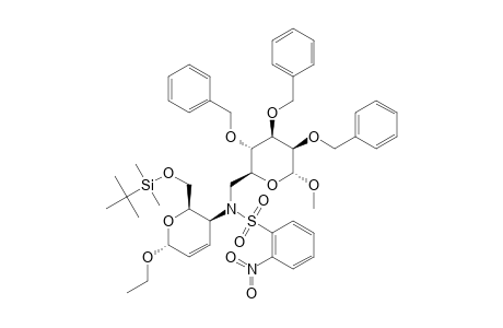 #12;N-(METHYL-2,3,4-TRI-O-BENZYL-6-DEOXY-ALPHA-D-MANNOPYRANOSID-6-YL)-N-[ETHYL-6-O-(TERT.-BUTYLDIMETHYLSILYL)-2,3,4-TRIDEOXY-ALPHA-D-THREO-HEX-2-ENOYPRANOSID-4