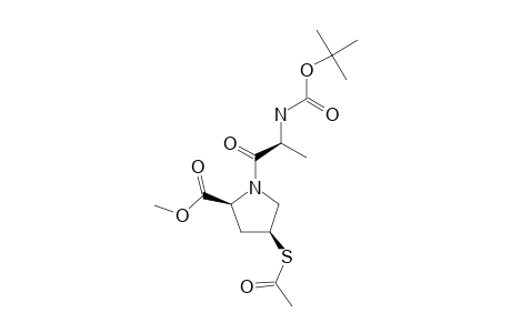 METHYL-(2S,4S)-[(2R)-N-(TERT.-BUTOXYCARBONYL)-ALANYL]-4-(ACETYLTHIO)-PROLINATE