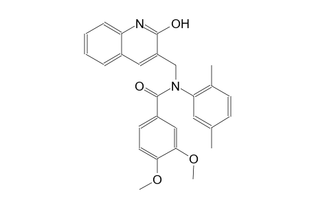 N-(2,5-dimethylphenyl)-N-[(2-hydroxy-3-quinolinyl)methyl]-3,4-dimethoxybenzamide