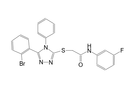 2-{[5-(2-bromophenyl)-4-phenyl-4H-1,2,4-triazol-3-yl]sulfanyl}-N-(3-fluorophenyl)acetamide