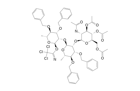 #13;(2-ACETAMIDO-3,4,6-TRI-O-ACETYL-2-DEOXY-BETA-D-GLUCOPYRANOSYL)-(1->2)-(3,4-DI-O-BENZYL-ALPHA-L-RHAMNOPYRANOSYL)-(1->2)-3,4-DI-O-BENZYL-ALPHA-L-RHAMN