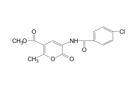 3-(p-CHLOROBENZAMIDO)-6-METHYL-2-OXO-2H-PYRAN-5-CARBOXYLIC ACID, METHYL ESTER