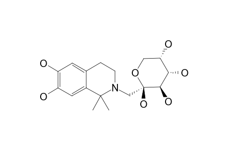 6,7-DIHYDROXY-1,1-DIMETHYL-N-(6'-FRUCTOPYRANOSYL)-1,2,3,4-TETRAHYDROISOQUINOLINE