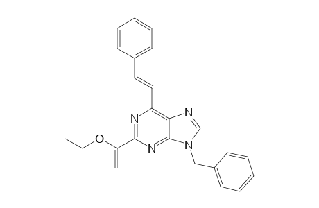 2-(1-Ethoxyethenyl)-6-[(E)-2-phenylethenyl]-9-(phenylmethyl)purine