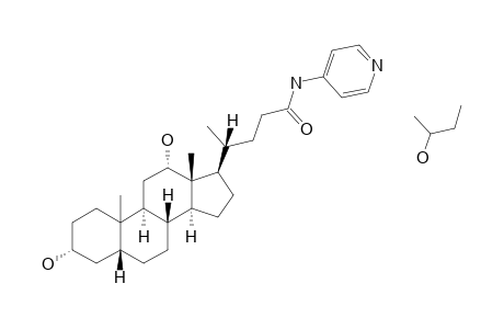 3-ALPHA,12-ALPHA-DIHYDROXY-5-BETA-CHOLAN-24-OIC-N-(PYRIDIN-4-YL)-AMIDE-2-BUTANOL-SOLVATE