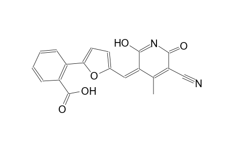 benzoic acid, 2-[5-[(Z)-(5-cyano-2-hydroxy-4-methyl-6-oxo-3(6H)-pyridinylidene)methyl]-2-furanyl]-